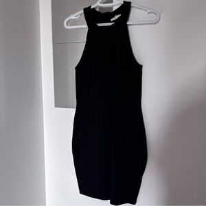 Stella Luce Black High Neck Sleeveless Mini Dress